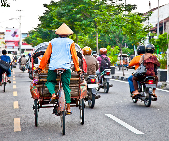 Tuk tuks on the street