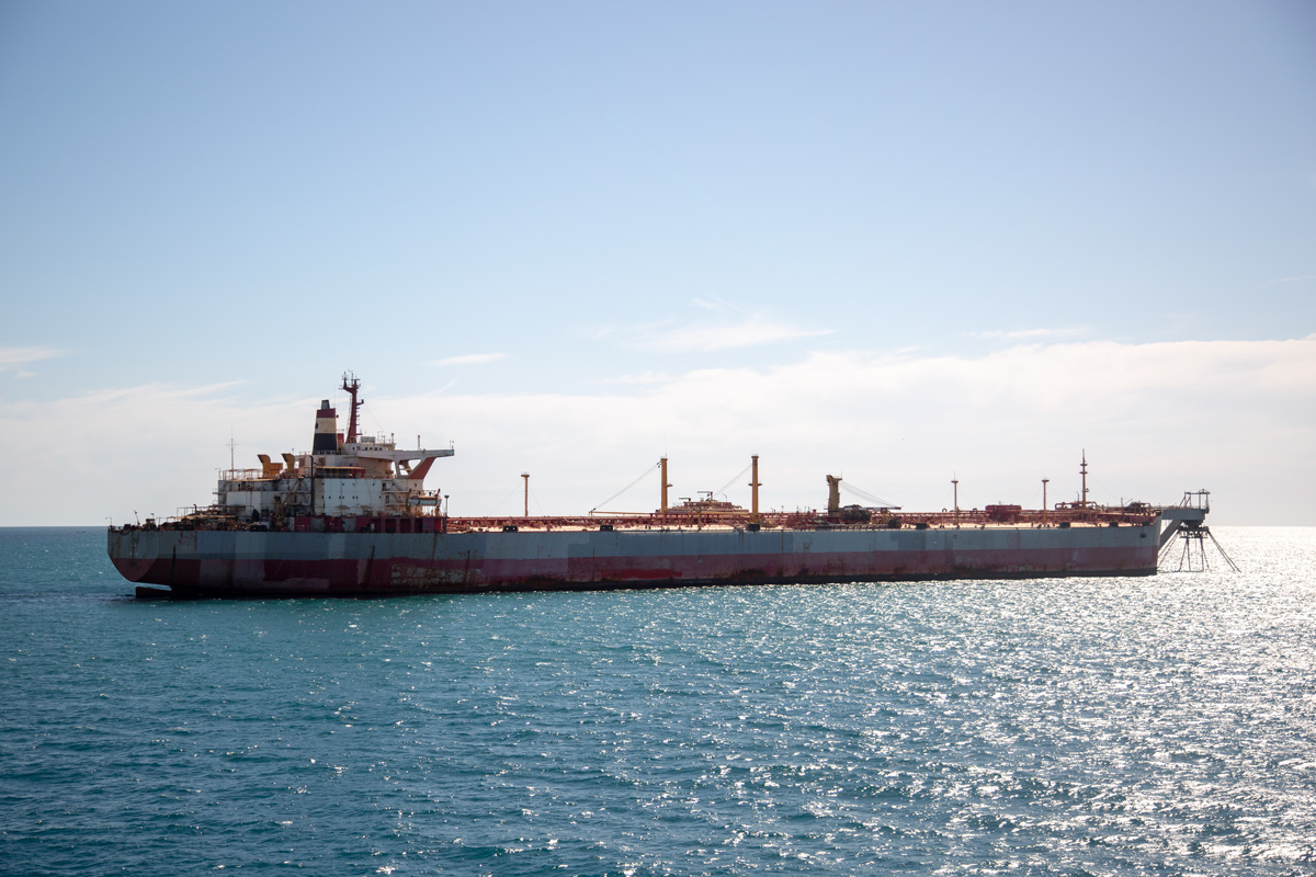 Large Boat navigating the Red Sea