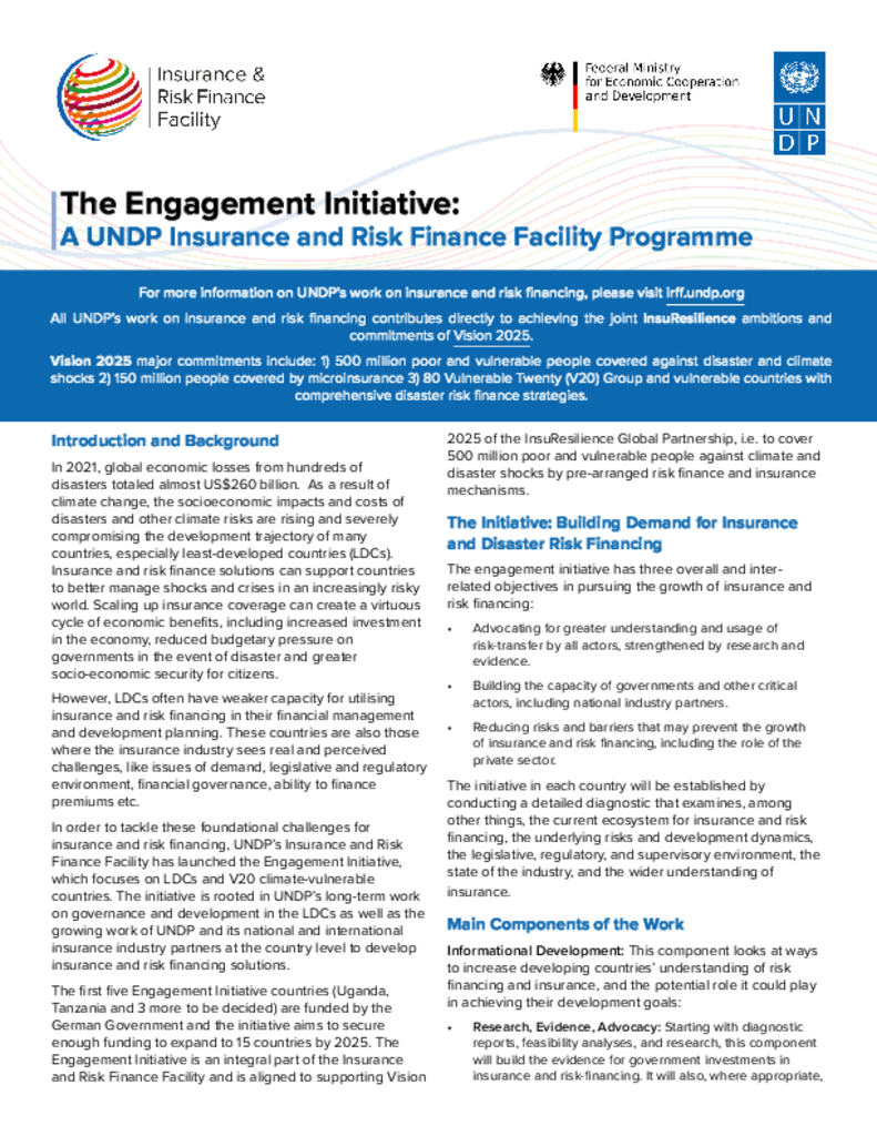 Picture of Engagement Initiative Factsheet